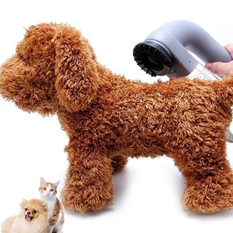 Royallure Cordless Electric Pet Grooming Vacuum Hair Remover with Massaging Brush and Attachments