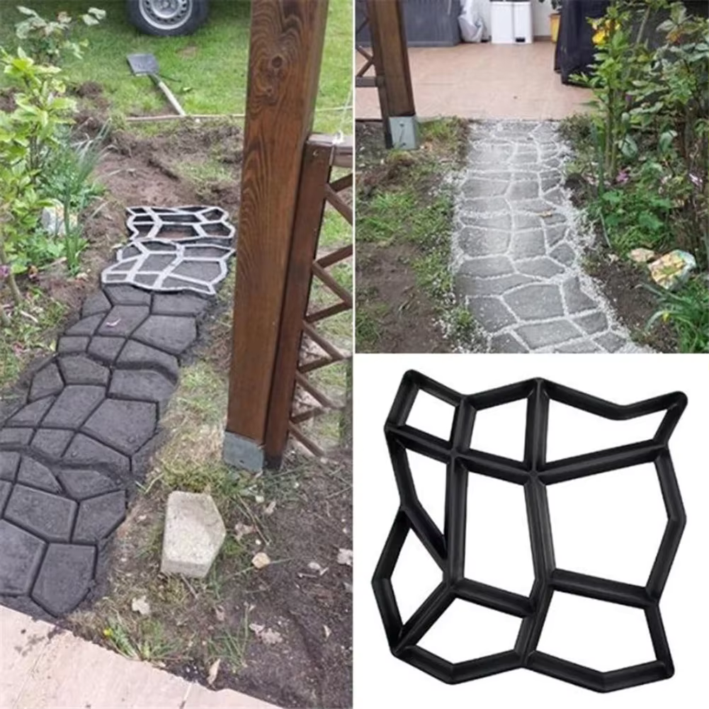 Royallure Garden Pathway Concrete Mold – Reusable Decorative Pavement Maker for Easy DIY Paths