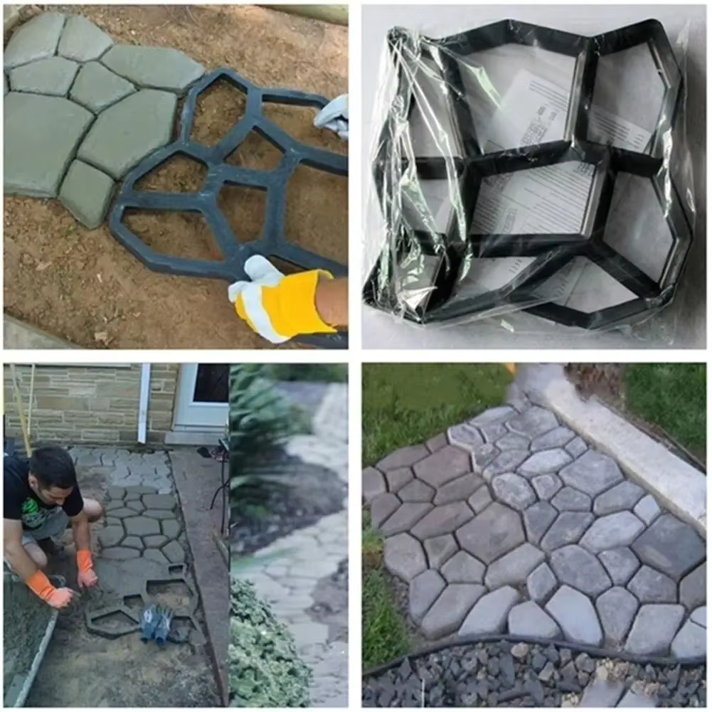 Royallure Garden Pathway Concrete Mold – Reusable Decorative Pavement Maker for Easy DIY Paths