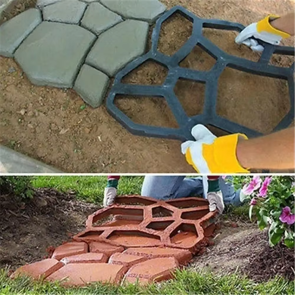 Royallure Garden Pathway Concrete Mold – Reusable Decorative Pavement Maker for Easy DIY Paths