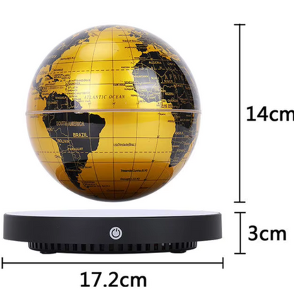 Levitating Magnetic Globe with LED Lights – Floating Rotating Earth for Home Decor & Gifts