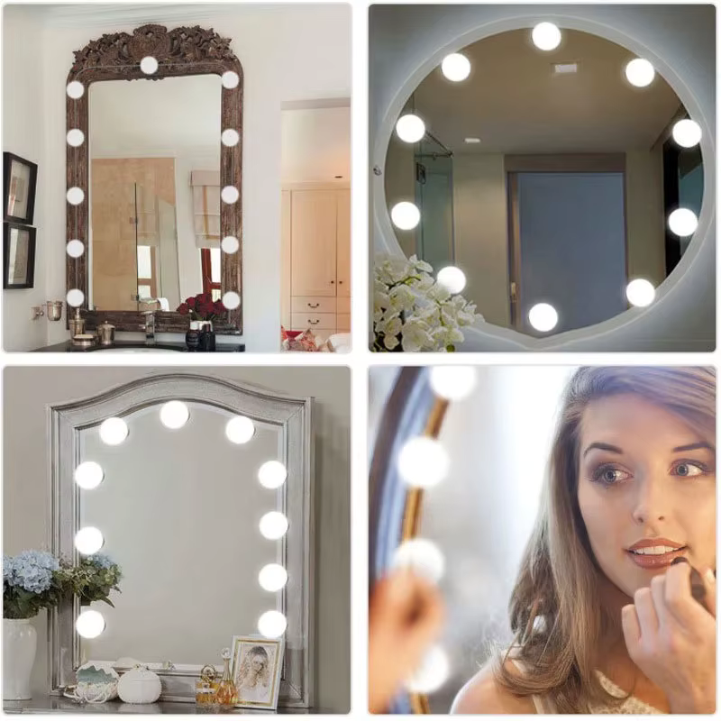 RoyaleGlow LED Makeup Mirror Lights – Dimmable & Adjustable 3-Color Vanity Lighting