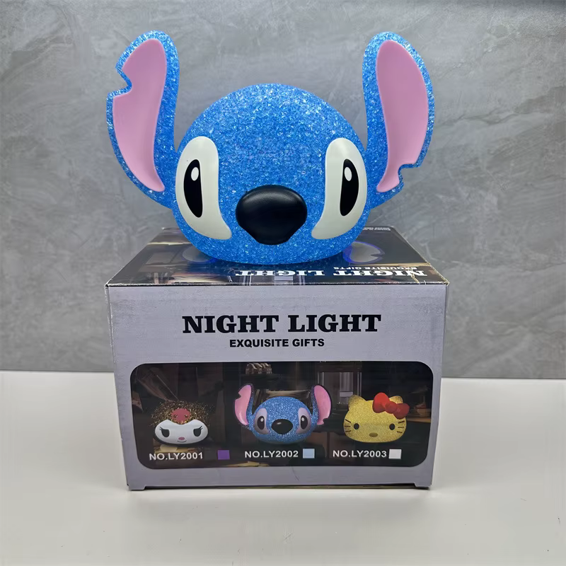 Stitch Projection Night Light – USB 3D Cartoon Lamp for Kids' Room & Gifts