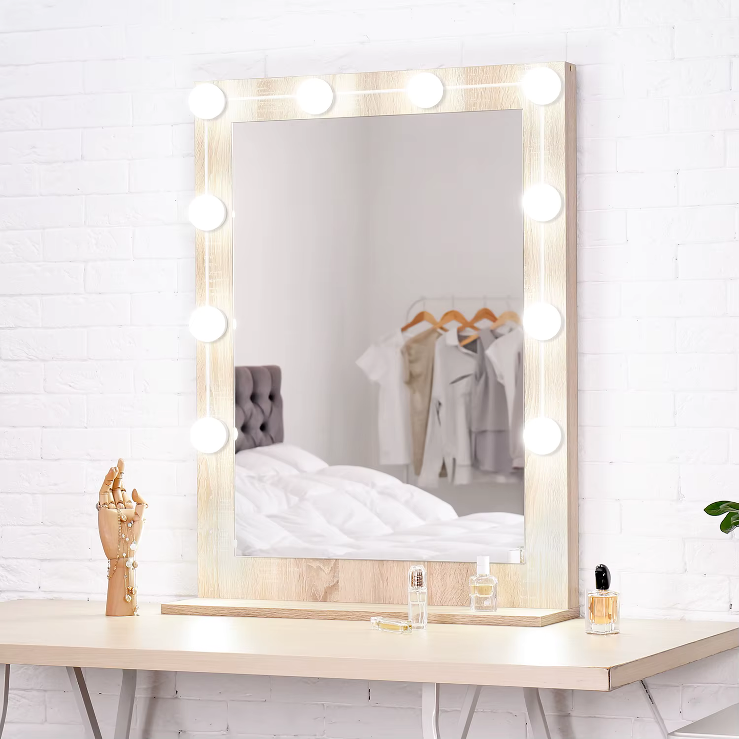 RoyaleGlow LED Makeup Mirror Lights – Dimmable & Adjustable 3-Color Vanity Lighting