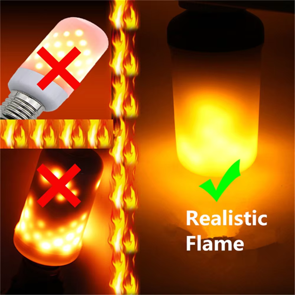 RoyaleGlow LED Flame Effect Light Bulb - Simulated Fire Flicker, E26/E27 Base