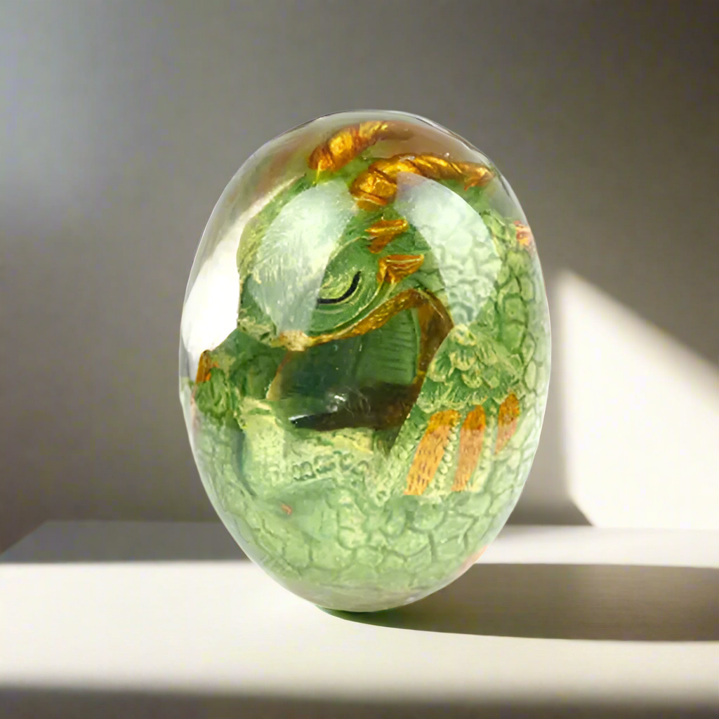 Royaleva Lava Dragon Egg Statue – Mystical Resin Ornament for Home Décor