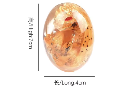 Royaleva Lava Dragon Egg Statue – Mystical Resin Ornament for Home Décor