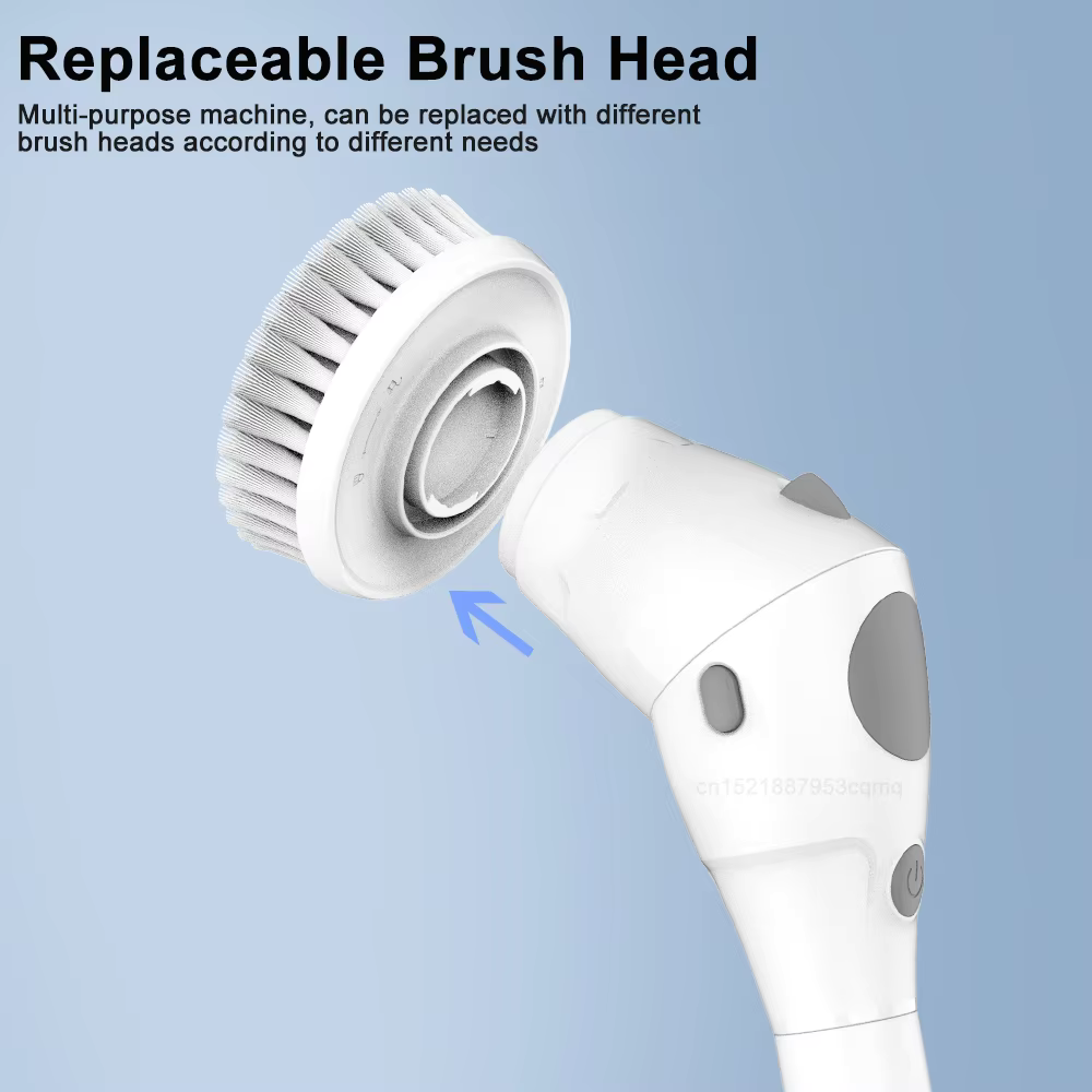 Electric Cleaning Brush – 8-in-1 Wireless Rotatable Brush with Adjustable Speeds & LED Display