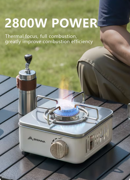 Royaleva Portable Camping Gas Stove – 2800W High-Power Outdoor Cassette Burner