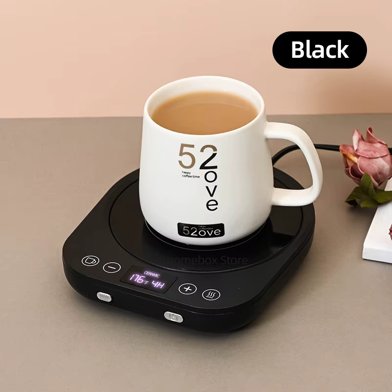 Royaleva Coffee Mug Warmer Plate – Electric Hot Plate with Timer & Adjustable Heat, 36W