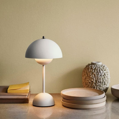 Cordless Mushroom Modern Table Lamp - Dimmable LED with 3 Color Modes