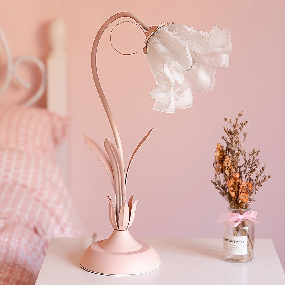 Elegant floral desk lamp, perfect for adding a whimsical touch to any space