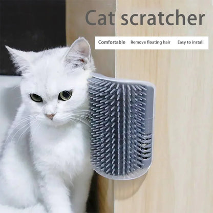 Royallure Cat Grooming & Massaging Brush - Self-Cleaning Fur Care Solution with Hex-Eye Attraction for Cats