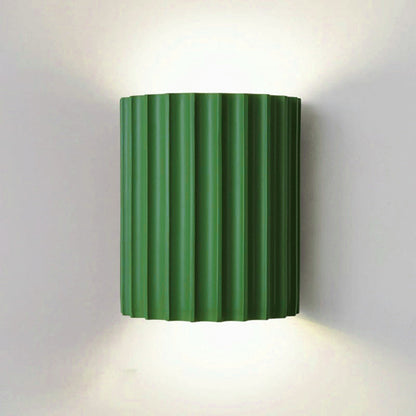 RoyaleGlow Elegant Resin Wall Light for Striking Stairway Ambiance - Green / Warm White