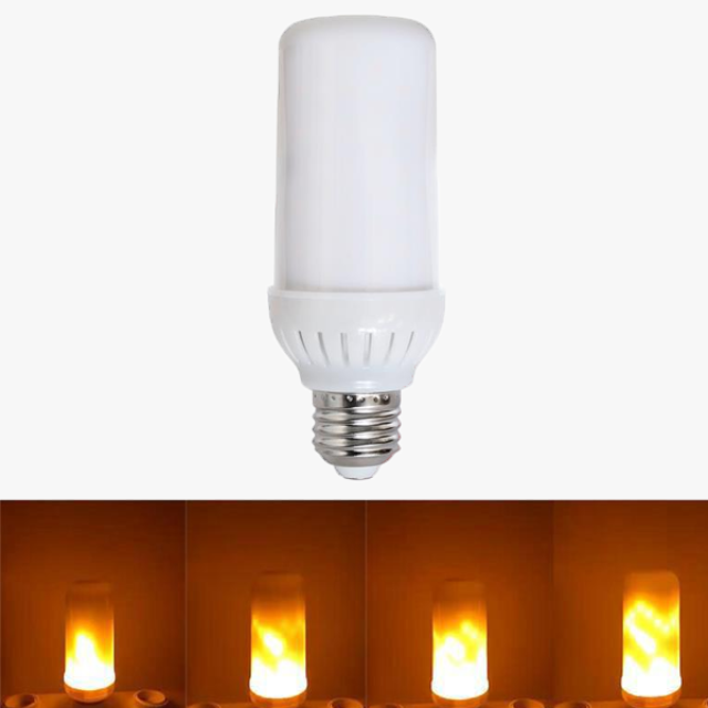 RoyaleGlow LED Flame Effect Light Bulb - Simulated Fire Flicker, E26/E27 Base - 2 Pack