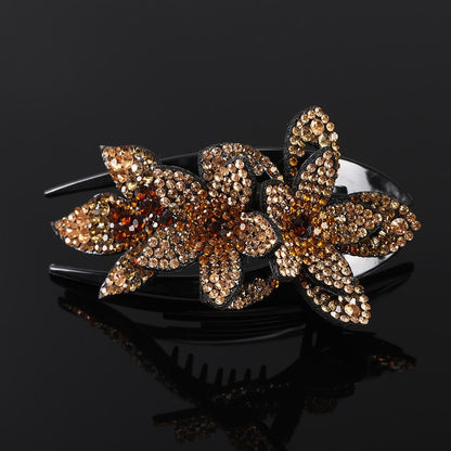 Royallure Floral Elegance Hair Clip with Sparkling Stones