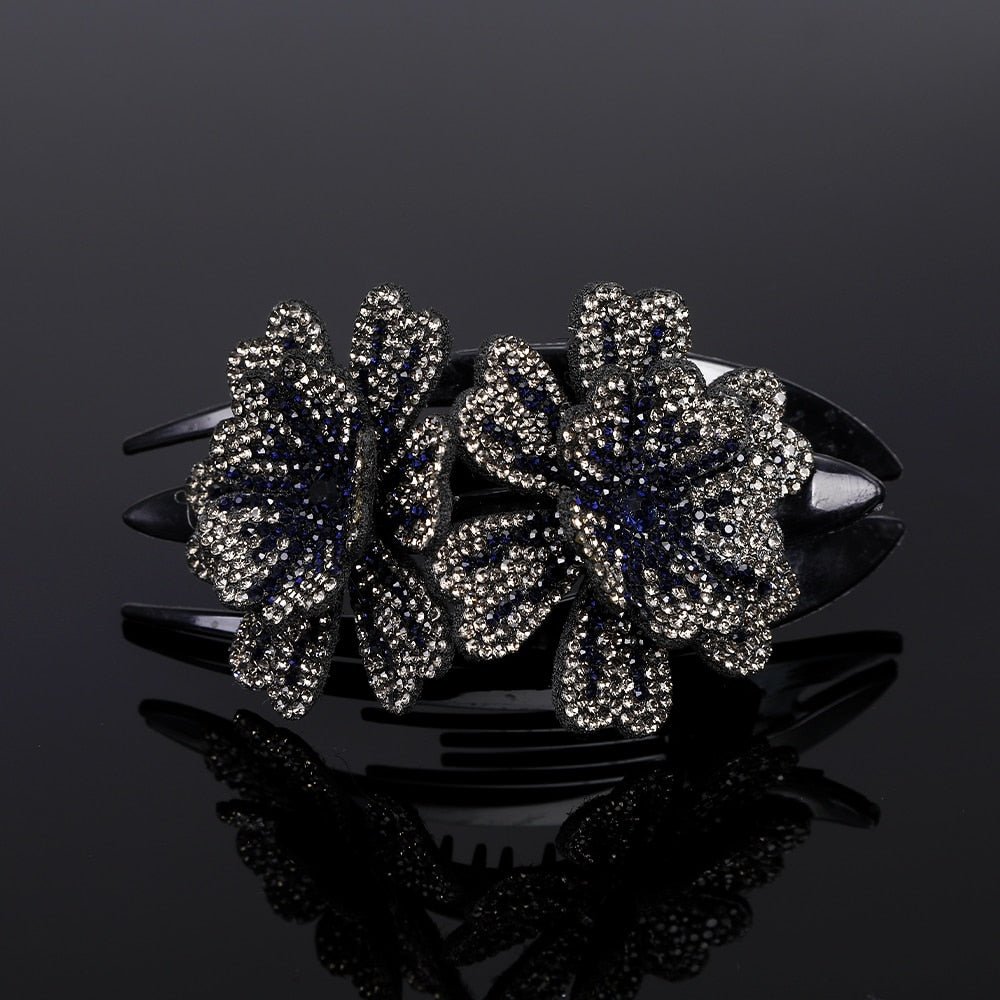 Royallure Floral Elegance Hair Clip with Sparkling Stones