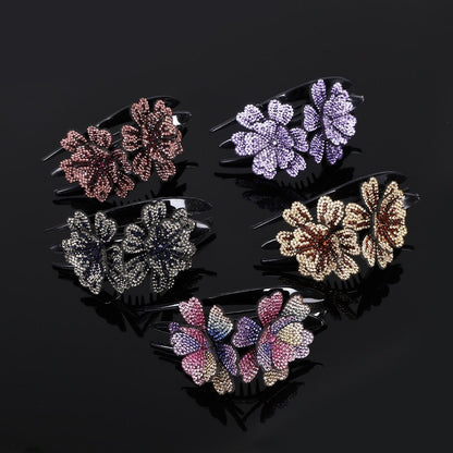 Royallure Floral Elegance Hair Clip with Sparkling Stones