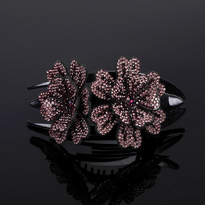 Royallure Floral Elegance Hair Clip with Sparkling Stones