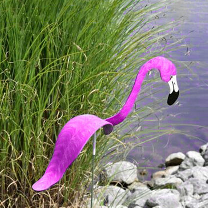 Swirl Bird Wind Spinner – Rotating Flamingo Garden Decoration