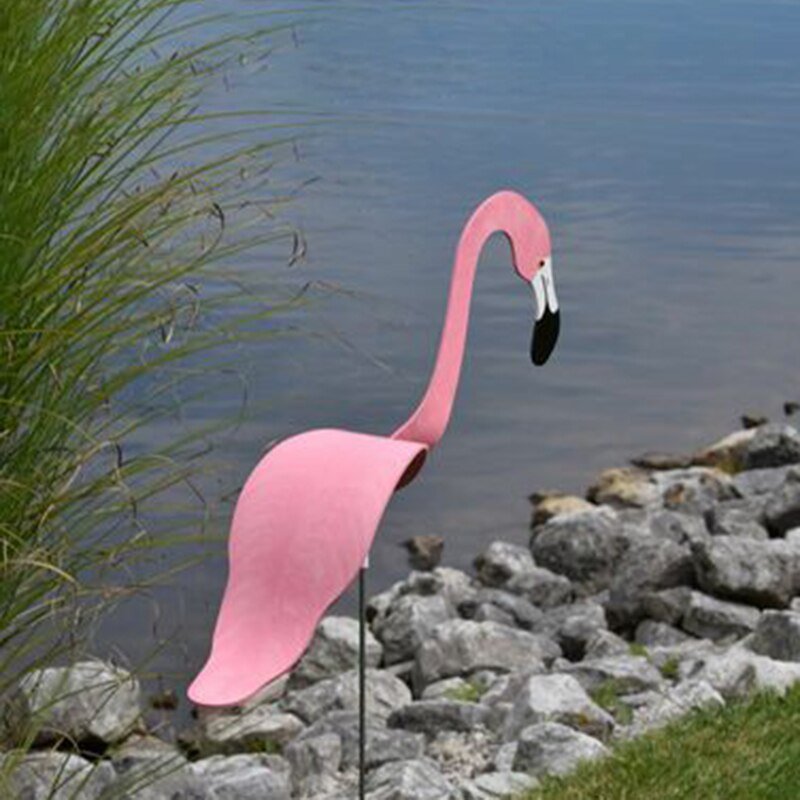 Swirl Bird Wind Spinner – Rotating Flamingo Garden Decoration