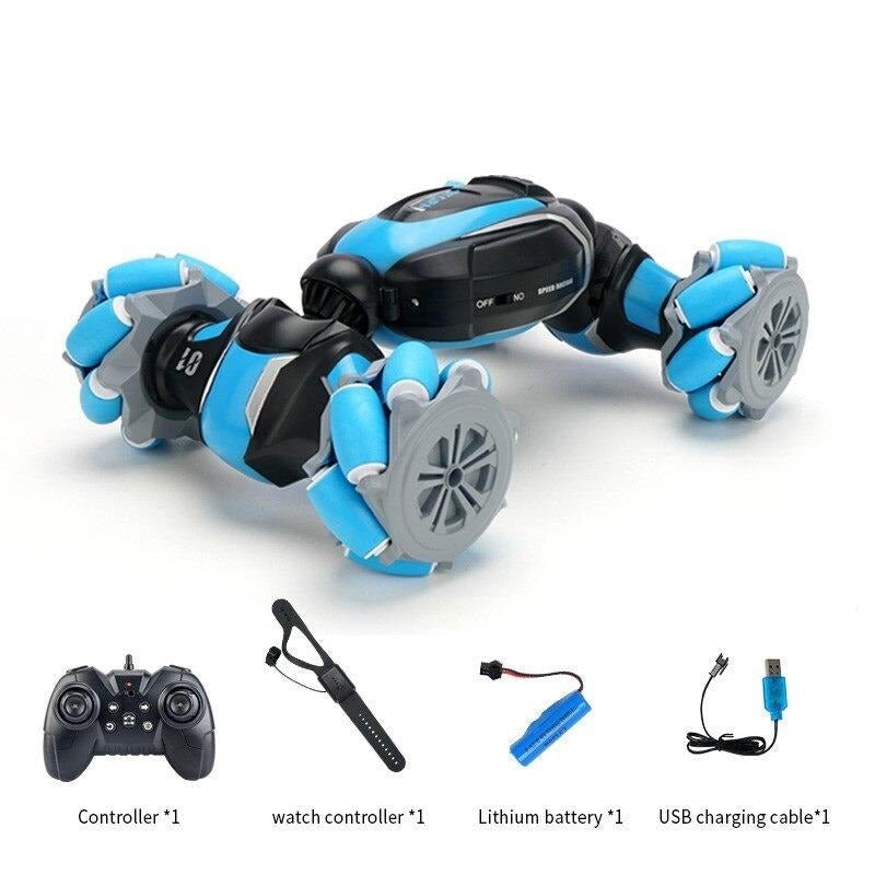 Royallure Remote Control Double-Sided Stunt Car with Gesture Control and Mecanum Wheels - All-Terrain Fun for Kids