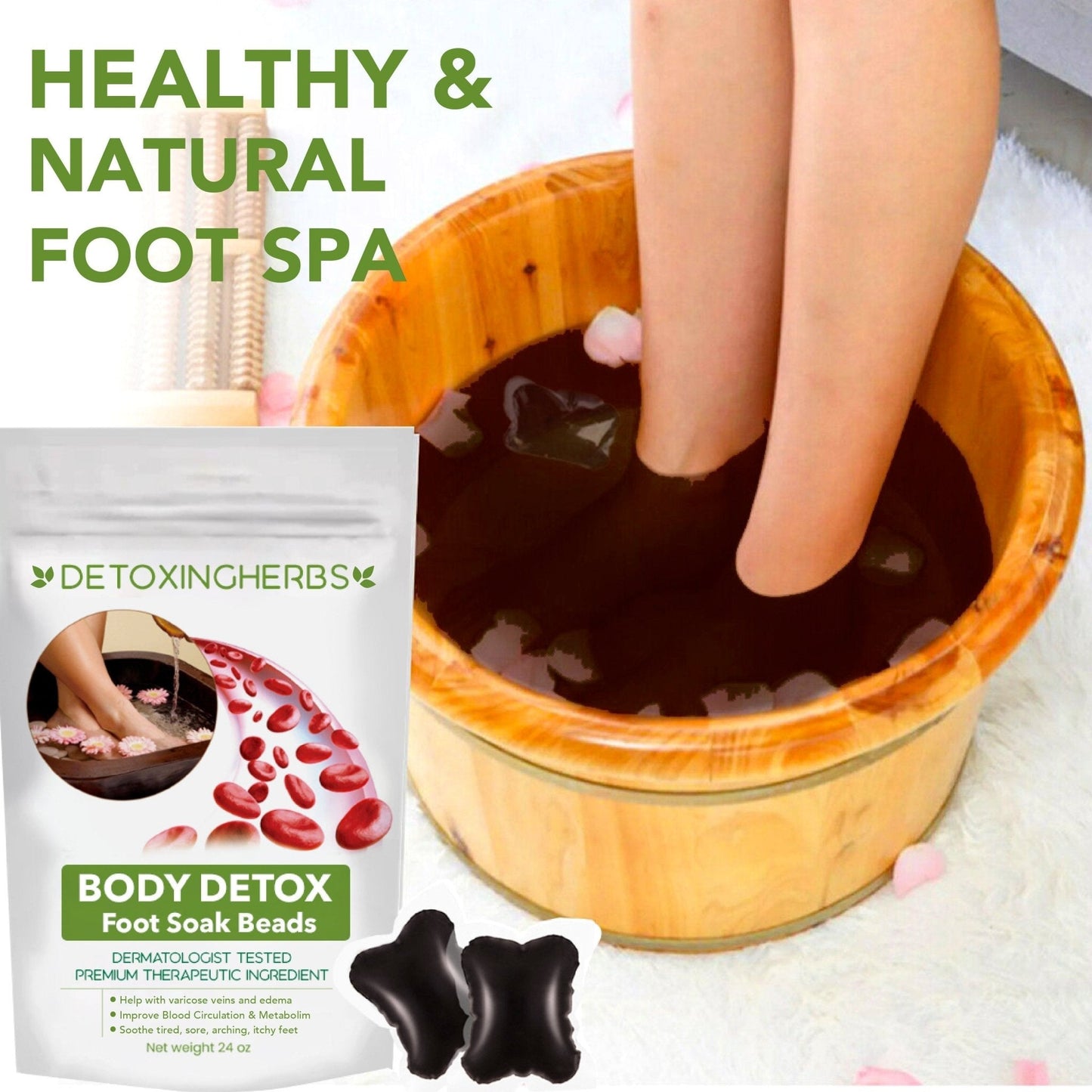 Royallure™ Herbal Detox Foot Soak Beads for Swelling & Weight Loss