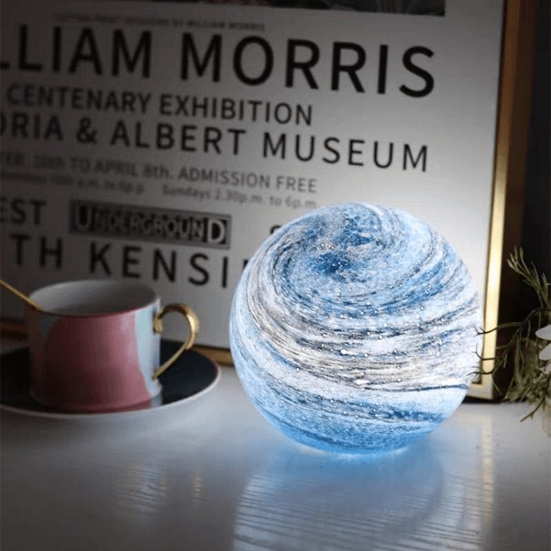 Royallure Glass Moon Sphere - Mesmerizing Lunar Lamp for Tranquil Ambiance