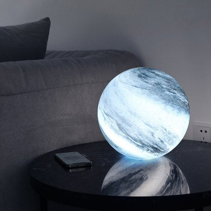 Royallure Glass Moon Sphere - Mesmerizing Lunar Lamp for Tranquil Ambiance