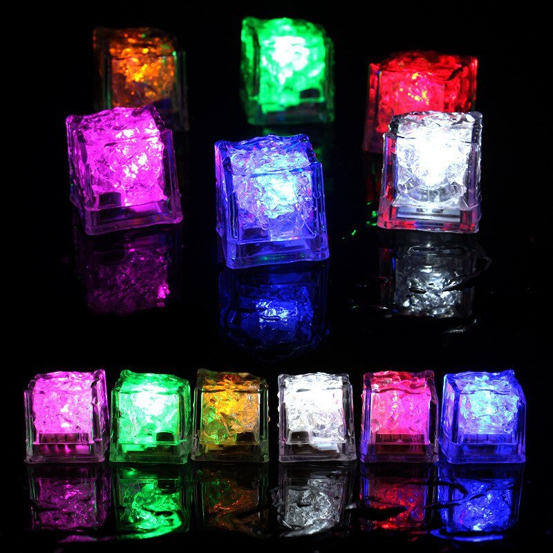 RoyaleGlow Multicolor LED Ice Cube Lights – Waterproof & Food-Safe for Drinks & Party Decor