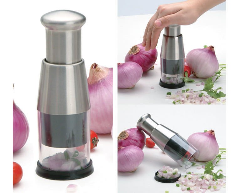 Royallure Premium Handheld Garlic Chopper - Efficient Stainless Steel Press for Quick and Safe Dicing