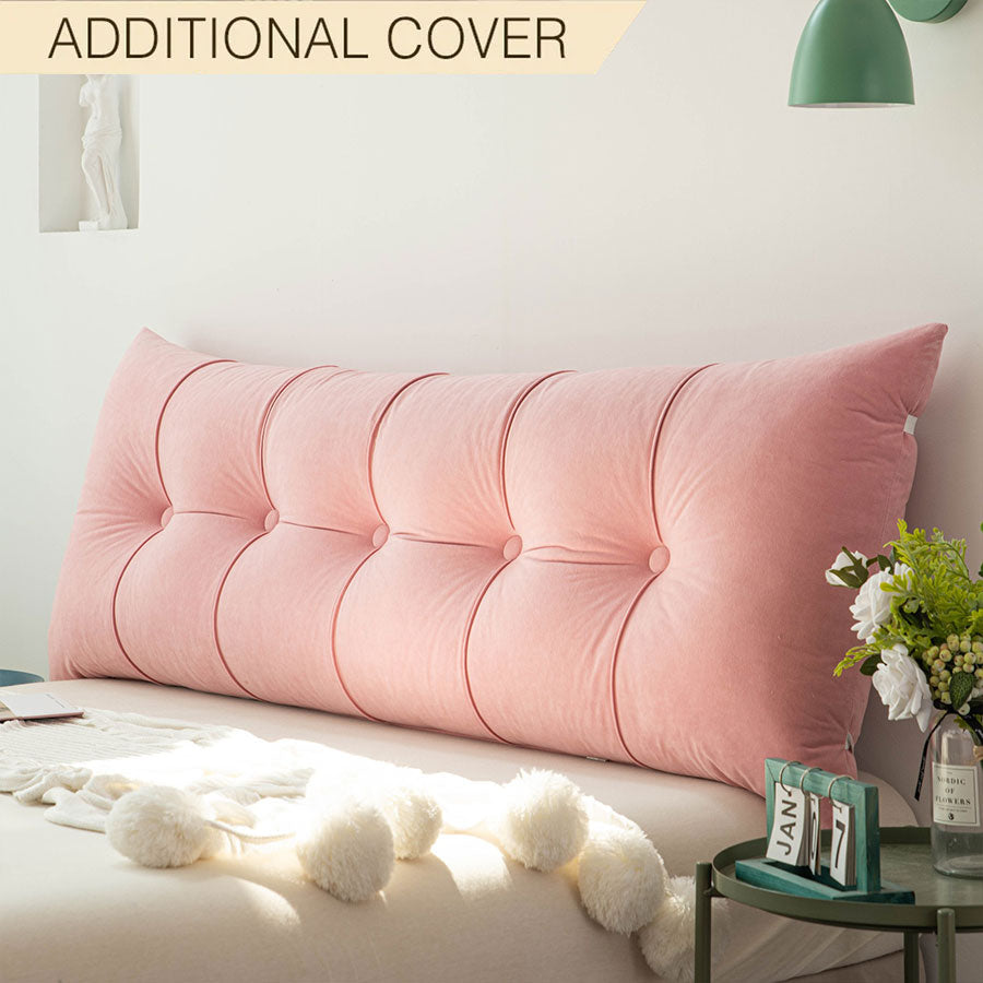 Rayvia Headboard Pillow Cover - Stylish Replacement for Luxury Pillows - Pink / Small - 100x50x20cm