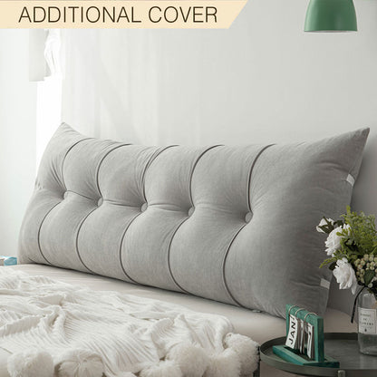 Rayvia Headboard Pillow Cover - Stylish Replacement for Luxury Pillows - Gray / Small - 100x50x20cm