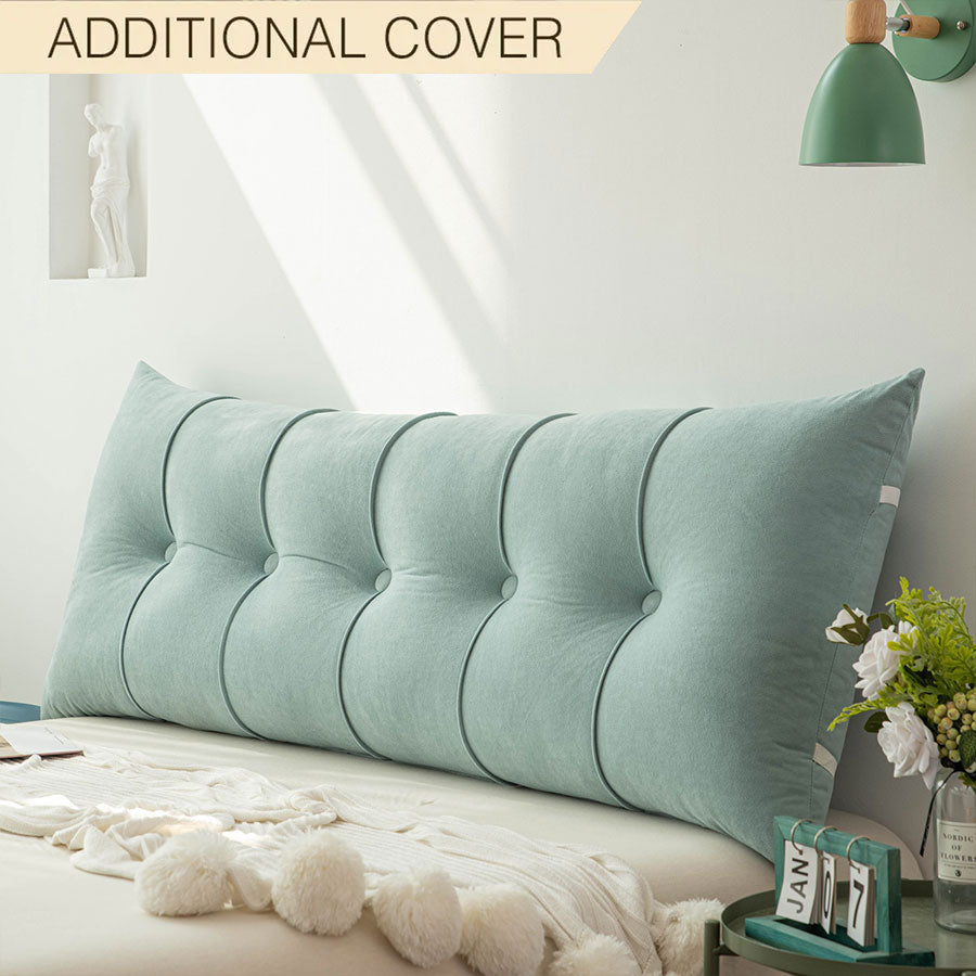 Rayvia Headboard Pillow Cover - Stylish Replacement for Luxury Pillows - Faded Green / Small - 100x50x20cm