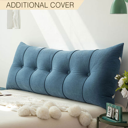 Rayvia Headboard Pillow Cover - Stylish Replacement for Luxury Pillows - Blue / Small - 100x50x20cm