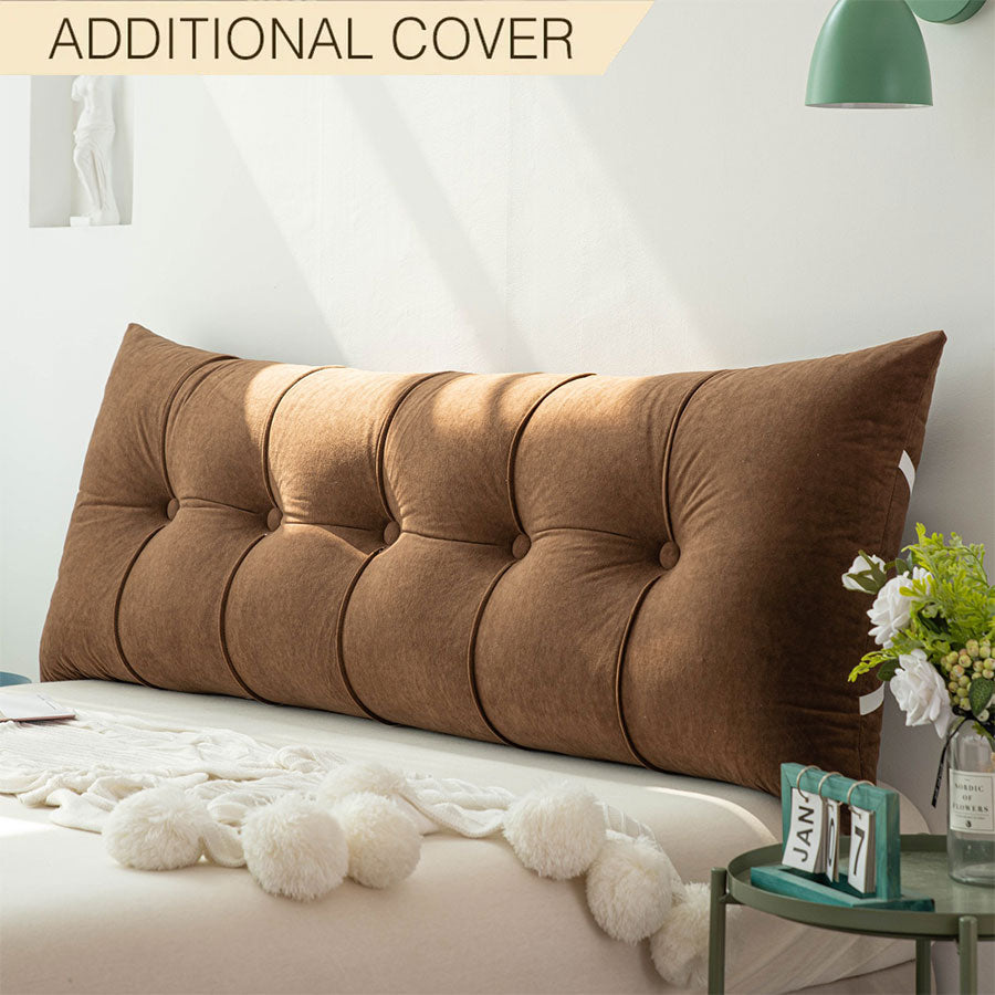 Rayvia Headboard Pillow Cover - Stylish Replacement for Luxury Pillows - Brown / Small - 100x50x20cm