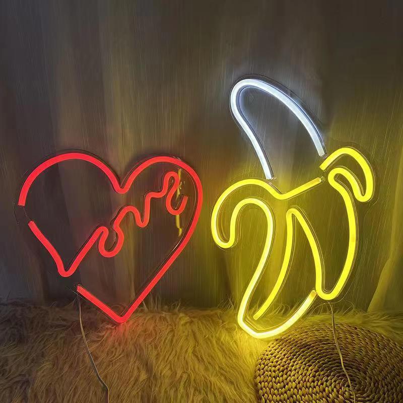 RoyaleGlow LED Neon Sign - "Good Vibes" Bright Pink LED Wall Light - GOODVIBES - 33*18cm