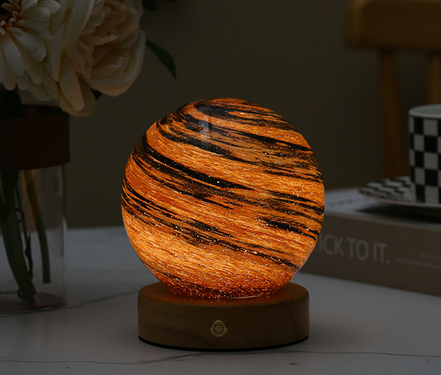 Royallure Glass Moon Sphere - Mesmerizing Lunar Lamp for Tranquil Ambiance