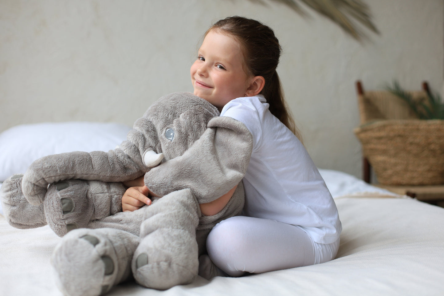 Royaleva Baby Elephant Cuddle Pillow – Soft Plush Companion, Ideal for Newborns & Kids