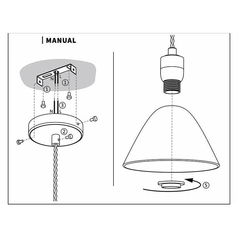 RoyaleGlow Elegant Ceramic Hanging Chandelier with Plug-In Pendant Light - A / Hardwired