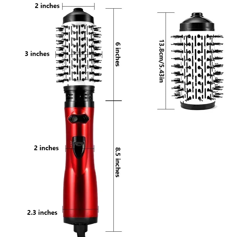 Royallure Ultimate 3-in-1 Hair Styler Brush - Straighten, Curl & Dry with Ergonomic Design & Adjustable Heat Settings