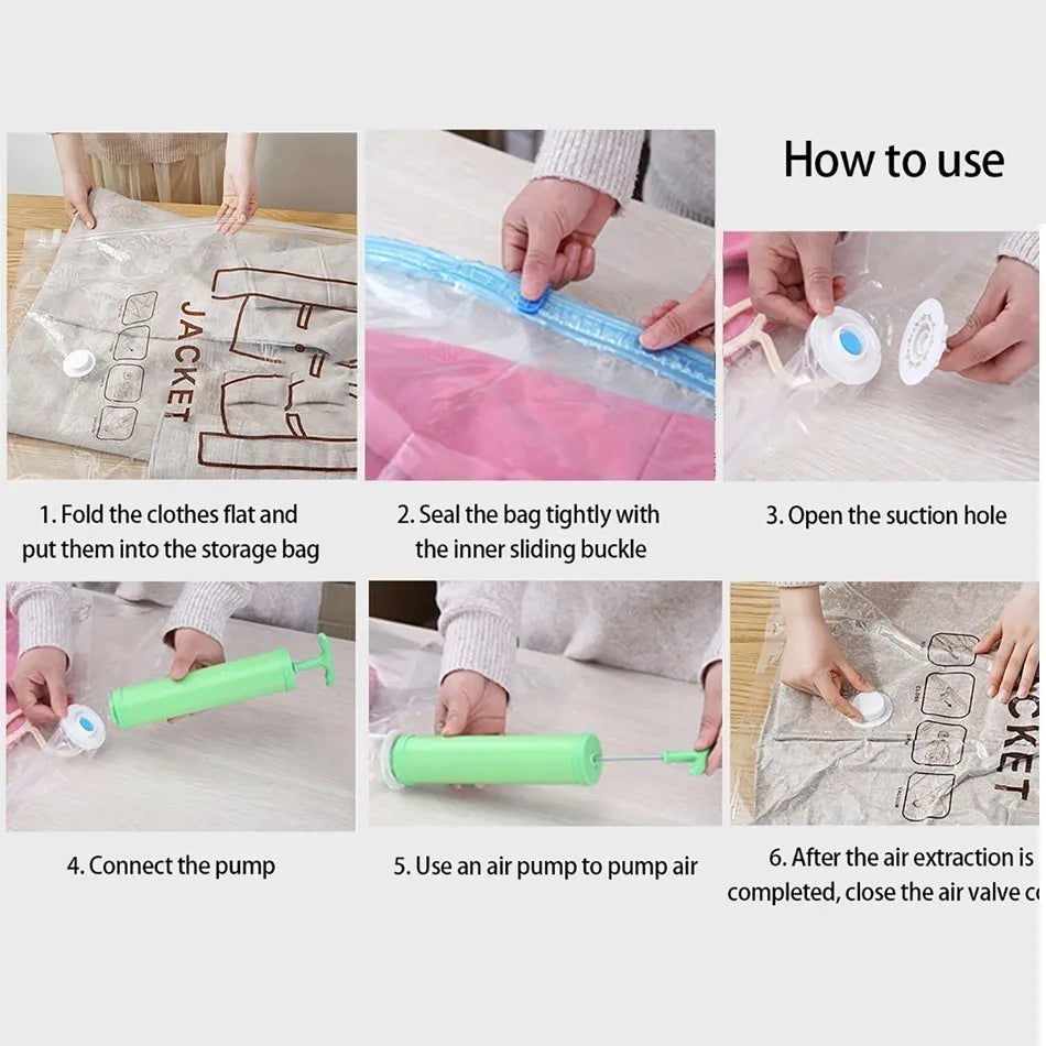 Royallure Ultimate Space Saver Vacuum Storage Bags - Maximize Closet Space & Organize Effortlessly