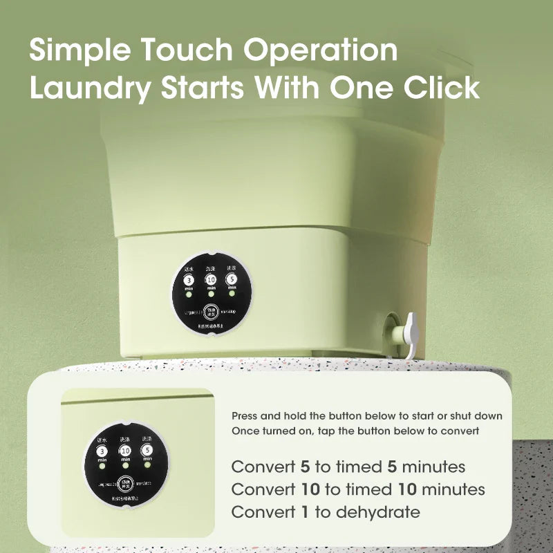 Royallure Compact Laundry Washer – Travel-Friendly Mini Washing Machine for Home, Dorm & RV Use