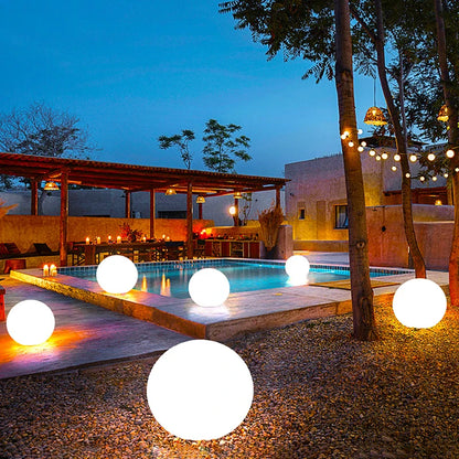 RoyaleGlow Waterproof Garden Sphere Lights - Vibrant Outdoor Pathway Illumination with Easy Installation