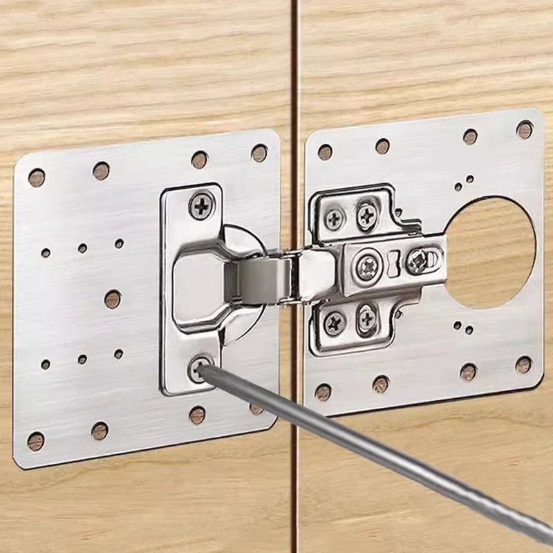 Royallure Premium Stainless Steel Hinge Repair Kit - Quick & Easy Home Fix for Cabinet Doors