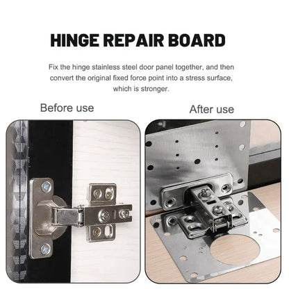 Royallure Premium Stainless Steel Hinge Repair Kit - Quick & Easy Home Fix for Cabinet Doors