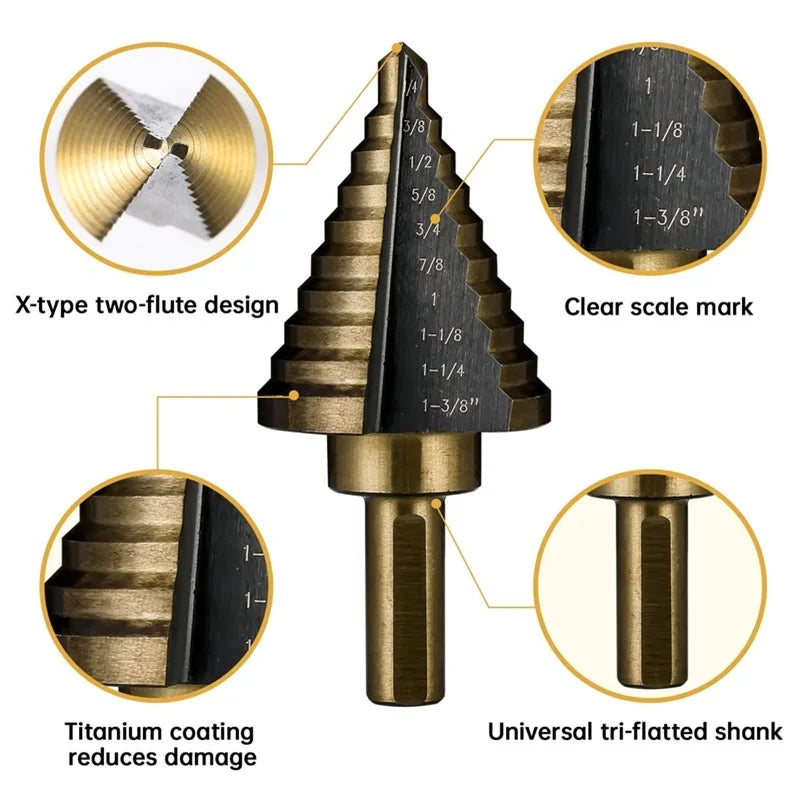 Royallure Premium Cobalt Drill Bit Set for Metal & Iron - Self-Centering, High-Speed Steel, Durable Storage Case