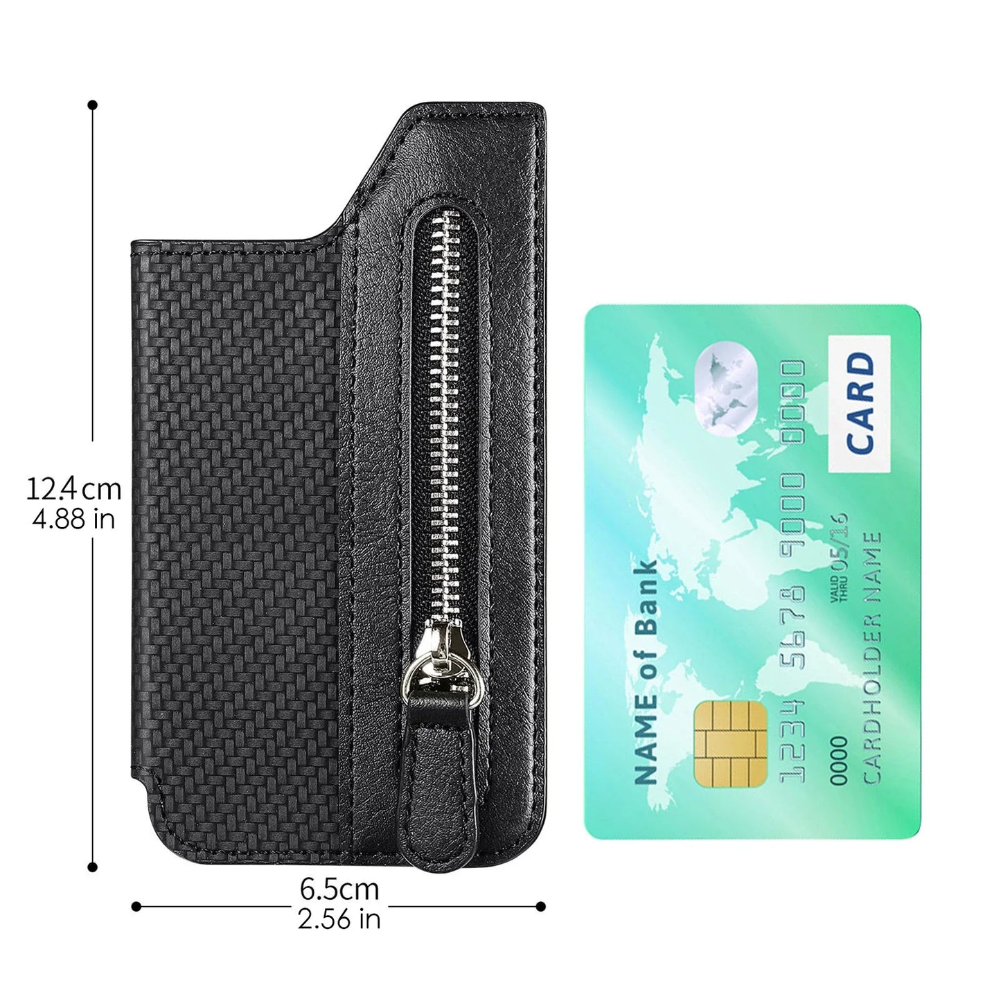 Royaleva SmartPocket: Stylish Phone Wallet with Zippered Card Protection