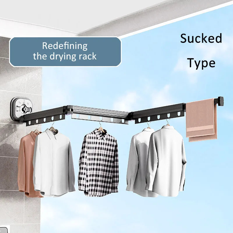 Royallure Retractable Wall-Mounted Laundry Drying Rack - Space-Saving & Easy Installation