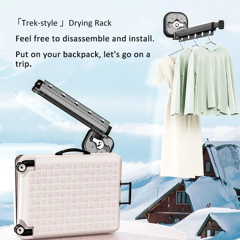 Royallure Retractable Wall-Mounted Laundry Drying Rack - Space-Saving & Easy Installation